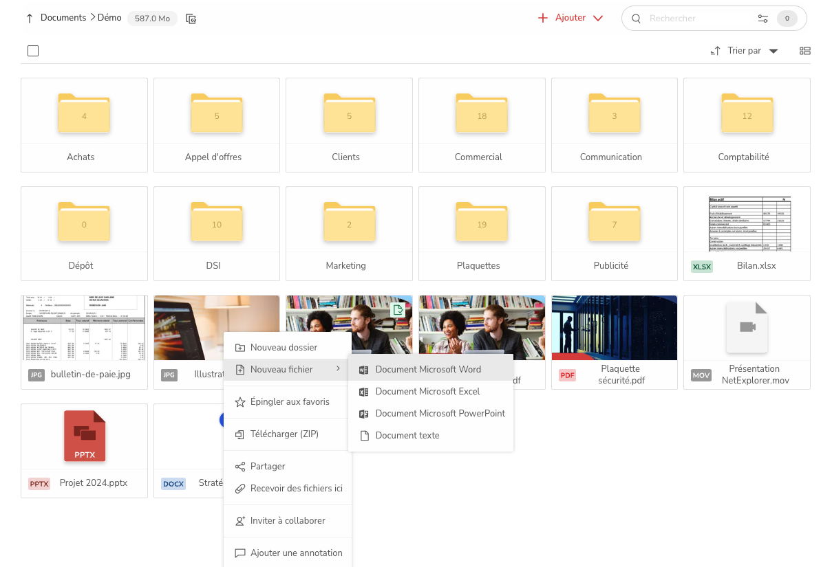 screenshot of NetExplorer Workspace